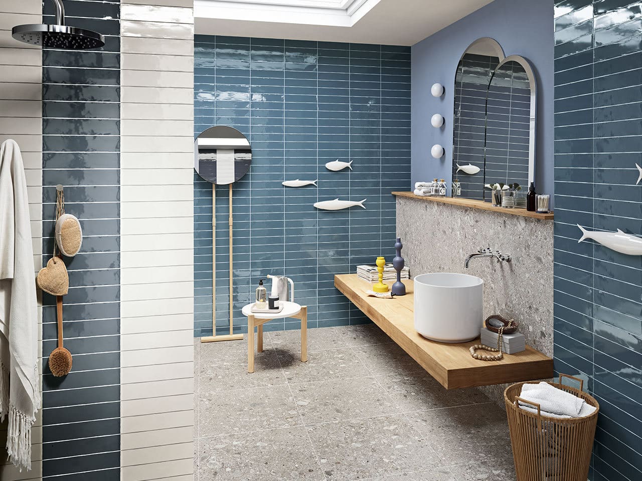 Piastrelle Bagno Moderno Blu Lucido Piastrelle Bagno Moderno Blu Lucido